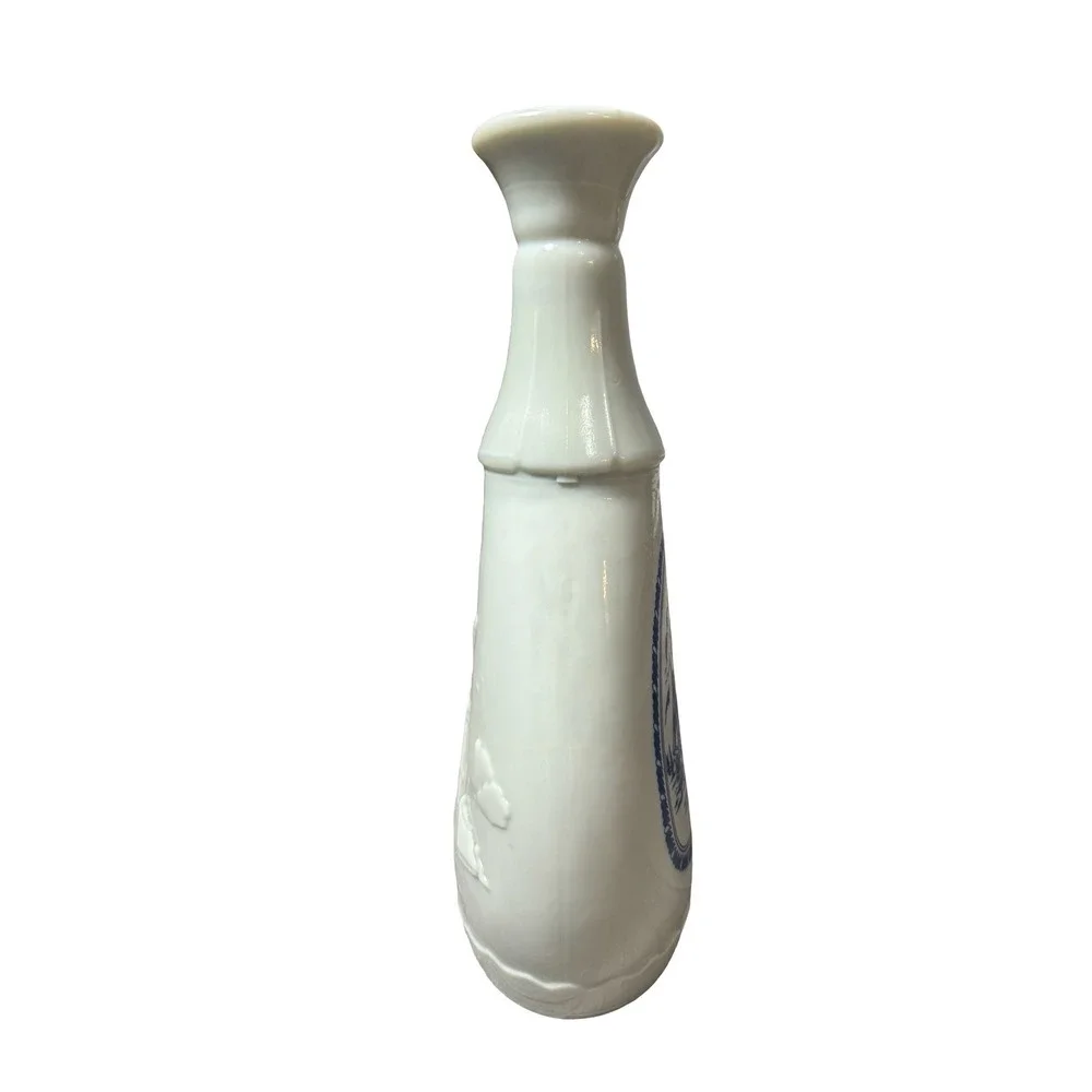 Vintage Milk Glass Nautical Decanter Sailboat Windmill Coastal Decor